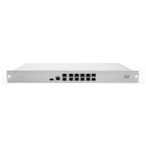 MX84 Security Appliance~Interfaces: 10 × GbE, 2 × SFP, USB 3G/4G