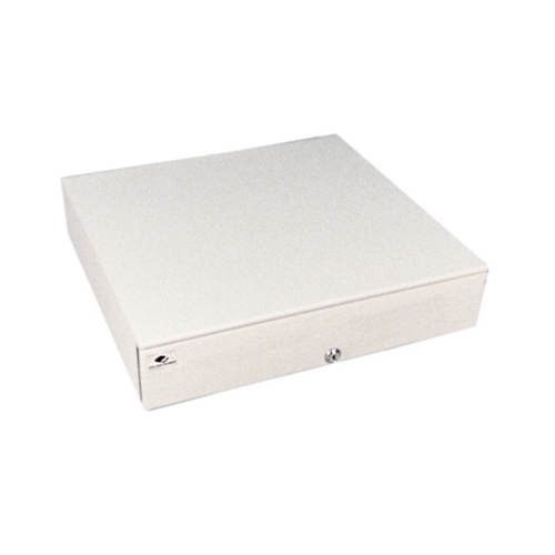 Series 4000 Cash Drawer: 1816~Drawer Front Style: Painted, non-media front; Interface Type: Smart SerialPRO®; Color: Cloud White; Size (W x D x H): 18.0in. x 16.7in. x 4.2in.; Options: Coin Roll Storage Till (standard), Keyed Randomly