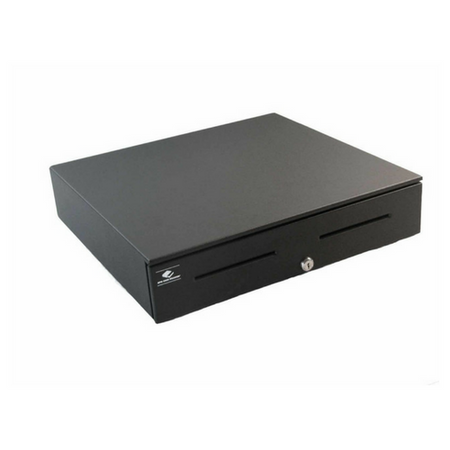 Series 4000 Cash Drawer: 1816~Drawer Front Style: Stainless Front; Interface Type: MultiPROÂ®III Dual 12 V/24 V; Color: Black; Size (W x D x H): 18.0in. x 16.7in. x 4.2in.; Options: Coin Roll Storage Till (standard), Keyed Randomly