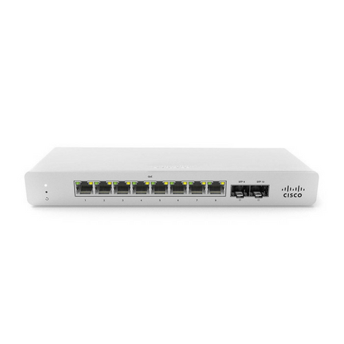 MS120-8 FP Wired Switch~Interfaces: 8 Ã— GbE, 2 Ã— SFP