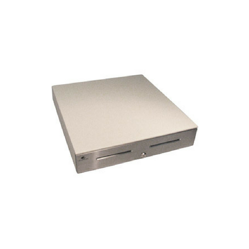 Series 4000 Cash Drawer: 1816~Drawer Front Style: Stainless Front; Interface Type: USBPROâ„¢ HID End Node; Color: Cloud White; Size (W x D x H): 18.0in. x 16.7in. x 4.2in.; Options: Fixed 5x5 Till, Keyed Randomly