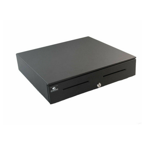 Series 4000 Cash Drawer: 1816~Drawer Front Style: Painted Front (color matched to case); Interface Type: Hardwired for Printer; Color: Black; Size (W x D x H): 18.0in. x 16.7in. x 4.2in....