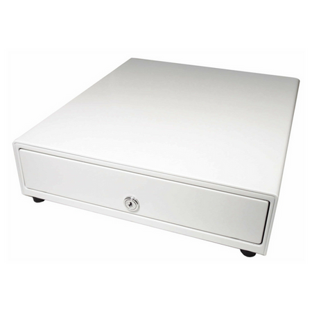 Series 4000 Cash Drawer: 1816~Drawer Front Style: Painted Front (color matched to case); Interface Type: Hardwired for Printer; Color: Cloud White; Size (W x D x H): 18.0in. x 16.7in. x 4.2in....