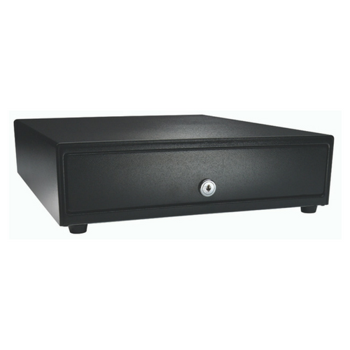 Vasarioâ„¢ Series Cash Drawer: 1416~Drawer Front Style: Painted drawer front (non-media); Interface Type: MultiPROÂ® 24 V; Color: Black; Size (W x D x H): 13.8in. x 16.3in. x 4.0in.; Options: Adjustable 4x8 Till, Keyed Randomly
