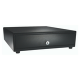 Vasarioâ„¢ Series Cash Drawer: 1416~Drawer Front Style: Painted drawer front (non-media); Interface Type: Push Button; Color: Black; Size (W x D x H): 13.8in. x 16.3in. x 4.0in.; Options: Adjustable 4x5 Till (Standard), Keyed Randomly